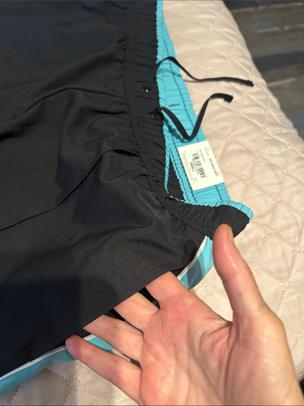 made for life Black Track Pants with Teal Side Stripe - Picture 4 of 7
